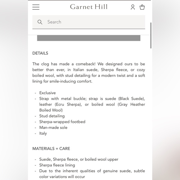 New Garnet Hill Willow Clog Tan Suede Wool Cozy Clogs Women’s 11 - Picture 12 of 13